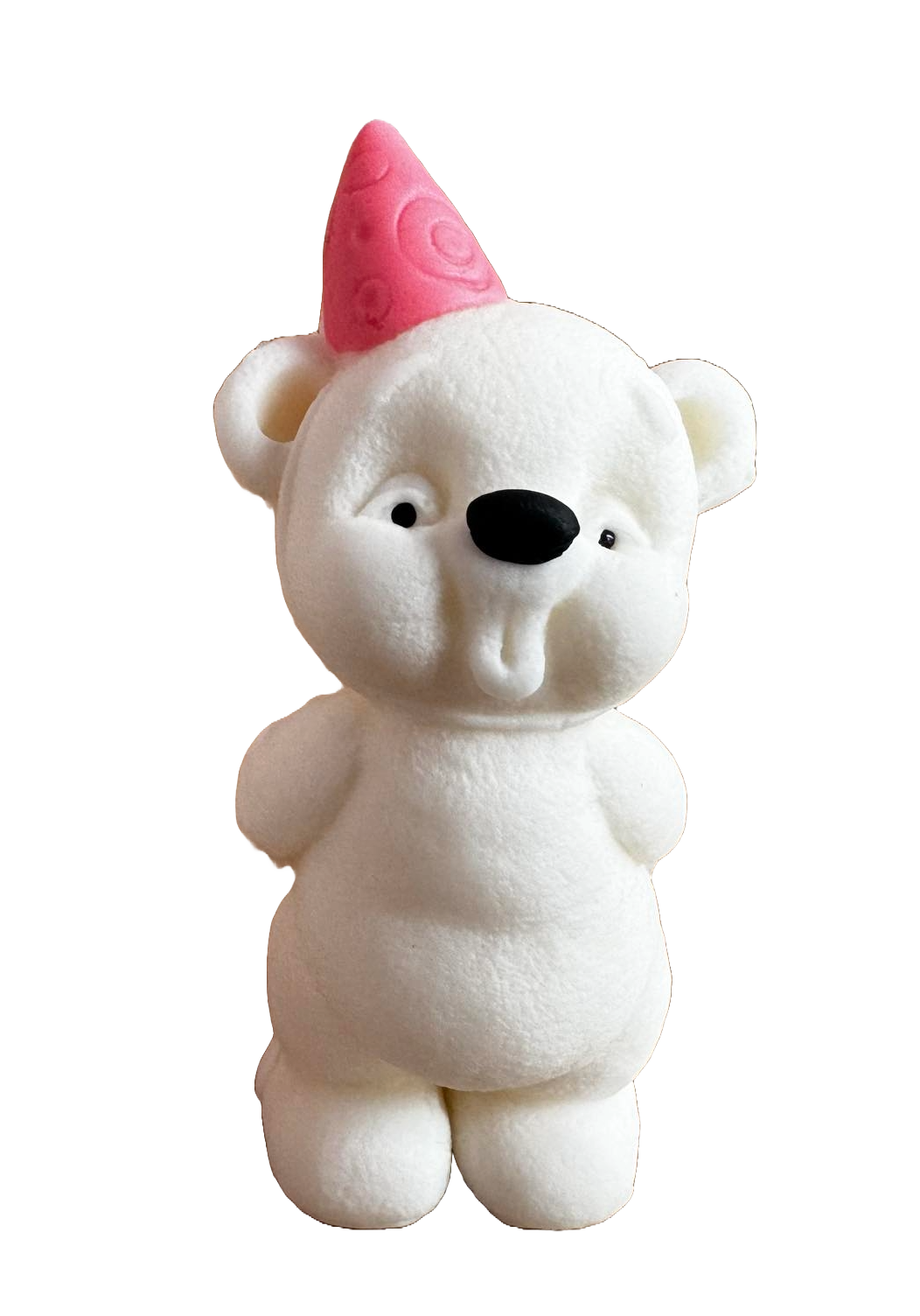 Jadalna dekoracja z pasty cukrowej, Miś z różową czapeczką, Ozdoby dla dziewczynki ze sklepu Sugar Paste Naty