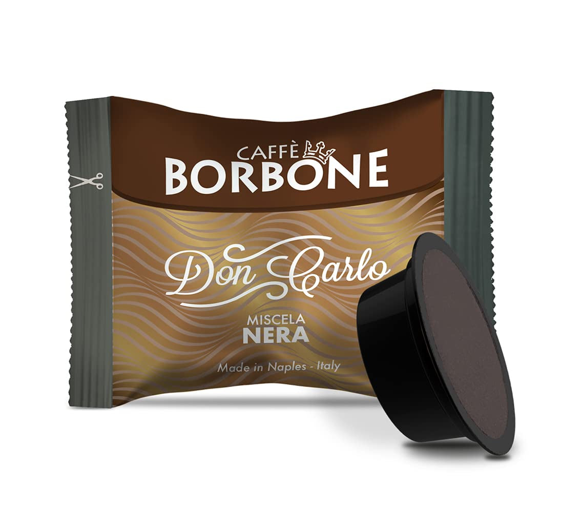 Caffè Borbone Don Carlo, Schwarze Kaffeemischung - 50 Kapseln - Kompatybilny z Lavazza®* A Modo Mio®* Haushalts-Espressomaschinen