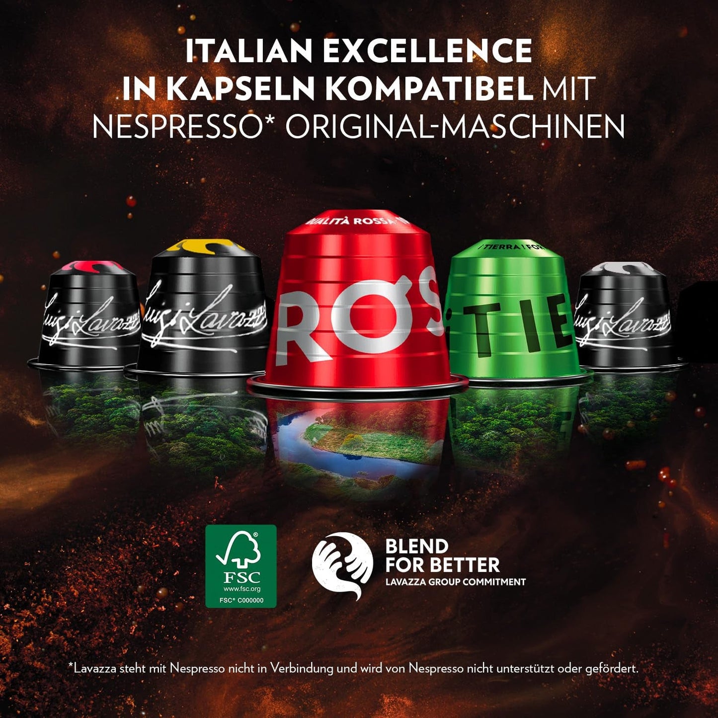 Lavazza Qualità Oro, Arabica-Bohnen o owocowo-kwiatowym smaku, 10 kapsułek, kompatybilna z Nespresso