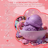 Barwnik spożywczy w żelu - HXDZFX 2×30ml, barwnik spożywczy bez cukru, silnie skoncentrowany, do dekoracji ciast, białej fondantu, makaroników, ciasteczek, wypieków, pisanek, śluzu (fiolet winogronowy)