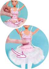 Simba 105733603 - Steffi Love Dancing Ballerina, Steffi jako lalka baletnicy z przyjacielem-zwierzęciem i obrotową spódniczką, lalka do zabawy 29 cm, od 3 lat