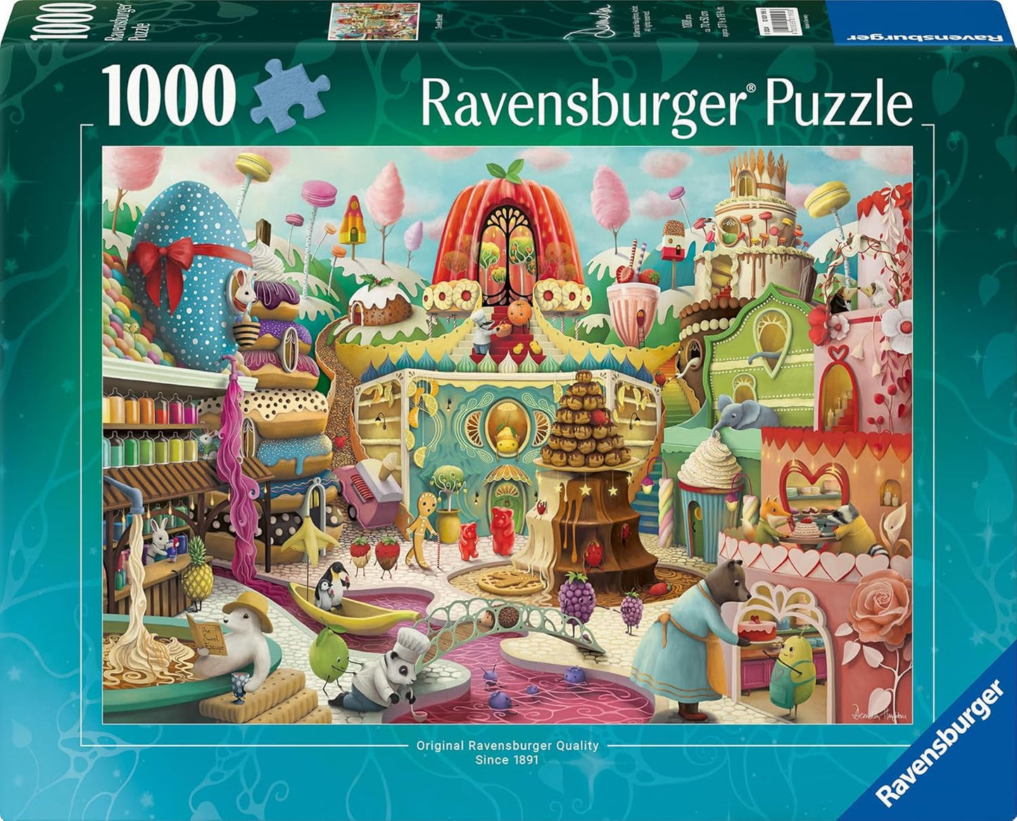 Ravensburger Puzzle 12001195 - Sweet Street - 1000-elementowe puzzle dla dorosłych i dzieci powyżej 14. roku życia Puzzle Naty Shop