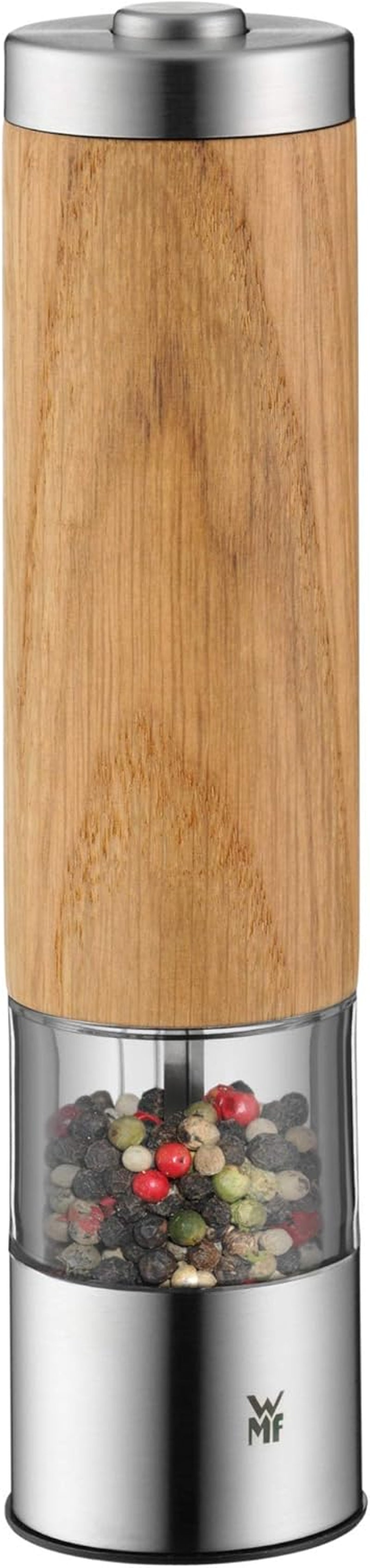 Zestaw WMF Ceramill Oakwood Cromargan, młynek elektryczny i zestaw misek Gourmet For The Kitchen 4 sztuki Młynki i krajalnice Naty Shop
