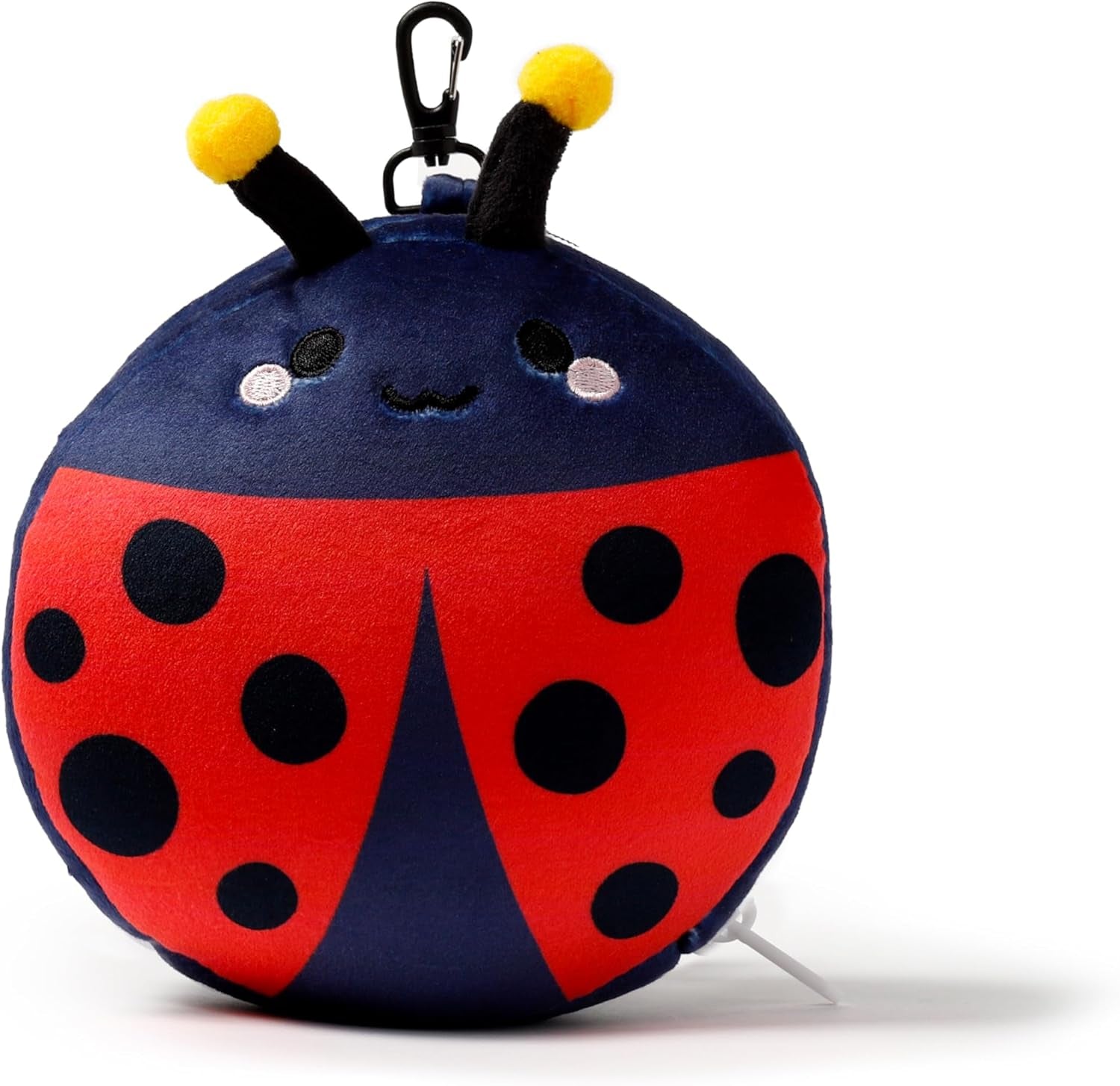 Puckator Relaxeazzz Poduszka podróżna z maską Biedronki - Miękkie zwierzęta, wielokolorowe, 1 jednostka (zestaw 1 szt.) Poduszki podróżne Naty Shop