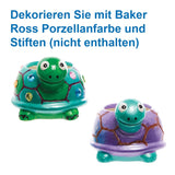 Ceramiczne donice Baker Ross FX594 Turtle - opakowanie 2 sztuk. Pomaluj własną doniczkę