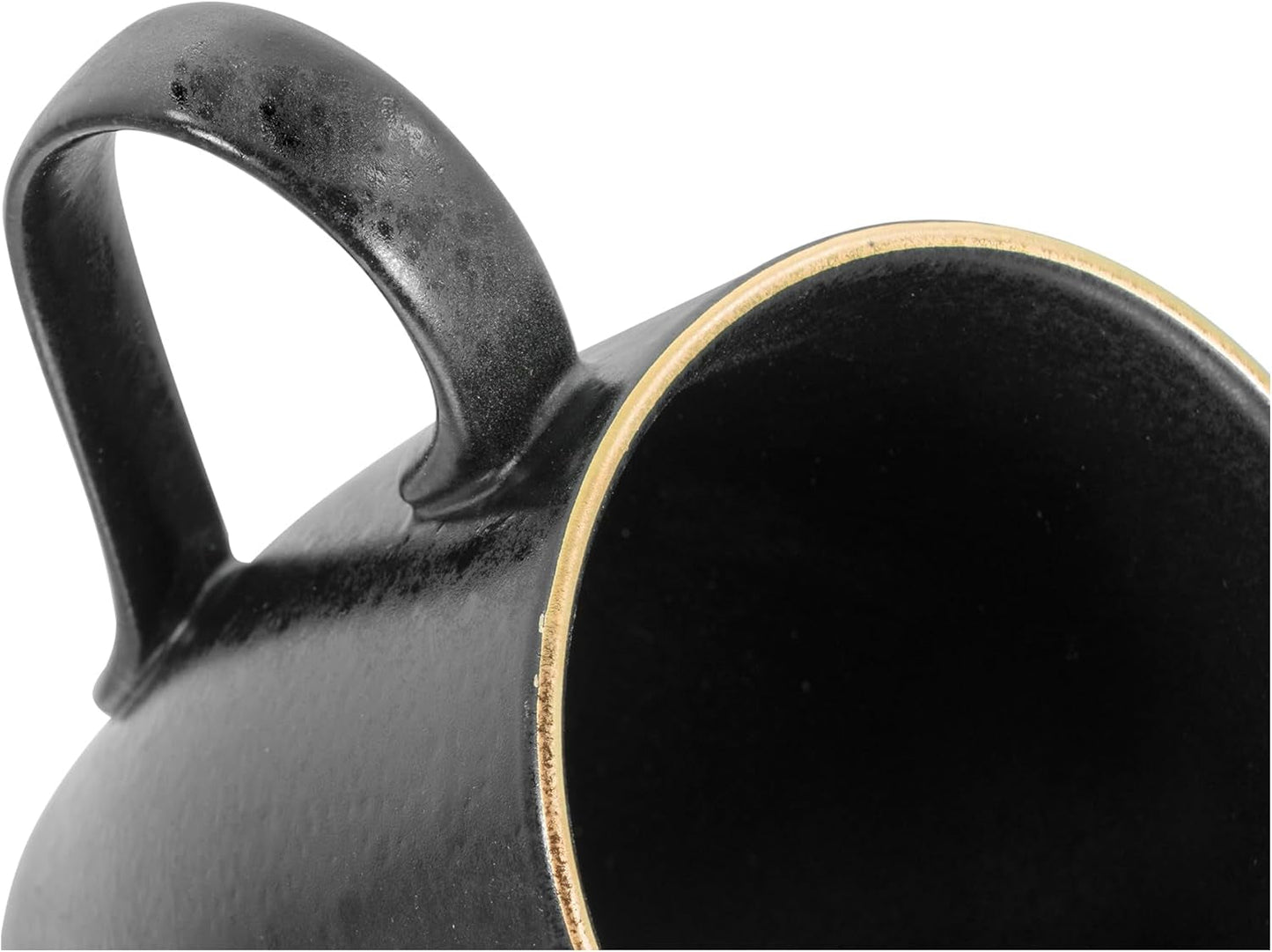 CreaTable, 22699, seria Industrial Gold BLACK, 16-częściowy zestaw naczyń obiadowych dla 4 osób, serwis porcelany Combo, można myć w zmywarce i używać w kuchence mikrofalowej, jakość produkcji