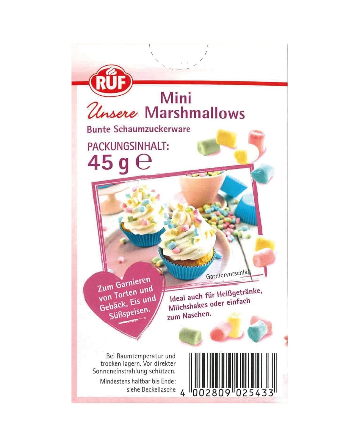 RUF Mini Marshmallows, pastelowe kolory, 45 gramów Naty Shop
