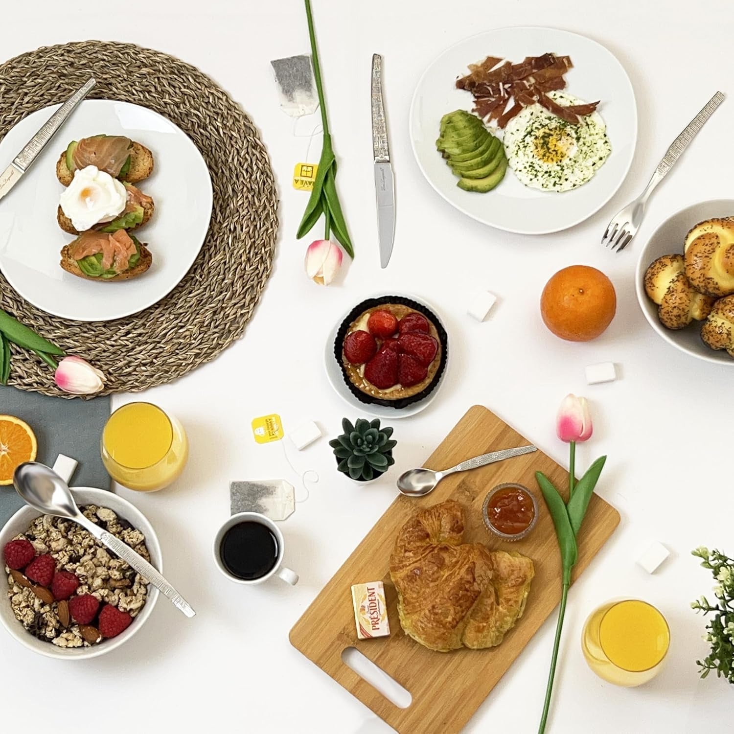 Sztućce JET z błyszczącym wzorem, wyjątkowy zestaw sztućców, 30 sztuk Naty Shop Kitchen