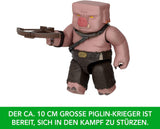 Zestaw figurek Mattel Minecraft, duch z atakiem ognia, światła, hałas, starter i pocisk, wojownik Piglin, inspirowany filmem, figurki JFB69 Naty Shop