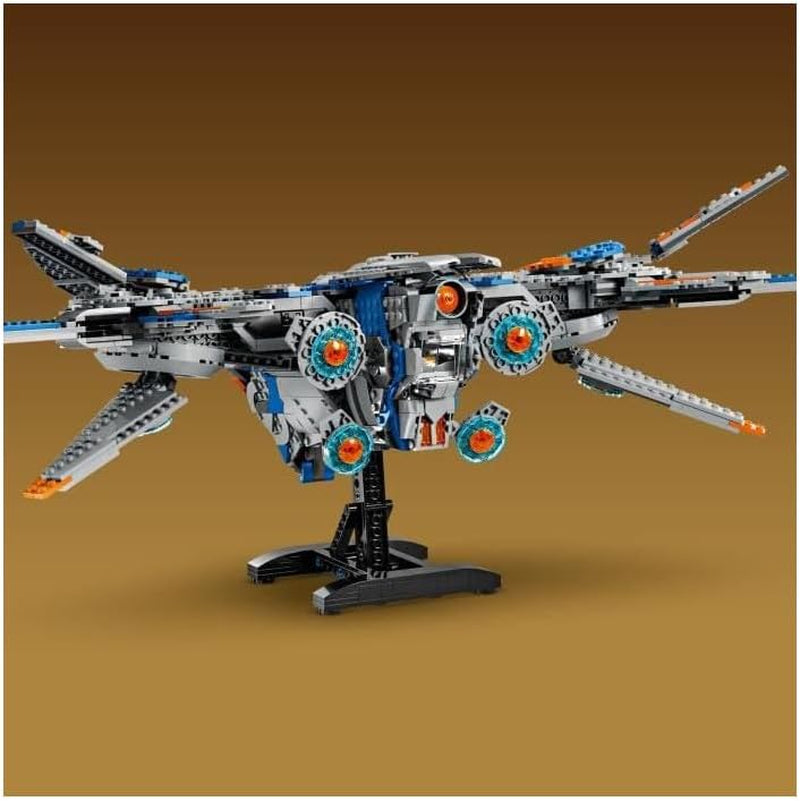 LEGO Marvel Strażnicy Galaktyki: Budowa statku kosmicznego w Mediolanie Model statku kosmicznego z 4 minifigurkami superbohaterów Ulotka Avengers na kosmiczne przygody Prezent dla chłopców i dziewcząt 76286 Zestawy do budowania Zobacz sklep LEGO