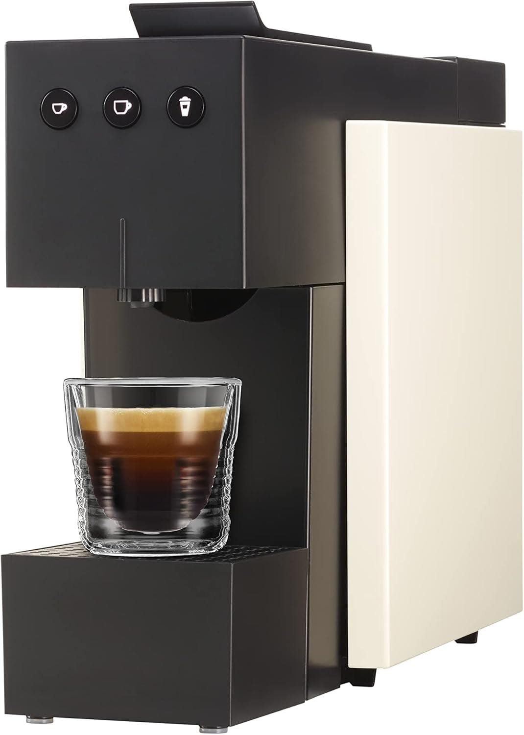 Ekspres do kawy z kapsułkami K-FEE SQUARE do kawy, herbaty i kakao | Kompaktowe espresso | Szybkie nagrzewanie | Zbiornik na wodę 0,8 l | 19 taktów | Czarny fortepian