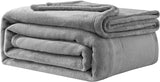Przytulny koc Puszysty koc polarowy 130 x 150 cm Koce na łóżko Koc na kanapę Duże miękkie koce i narzuty dla dorosłych Narzuty na kanapę Ciepłe Można prać w pralce Czarny Dobranoc Łóżka i koce Szary 200 x 230 cm