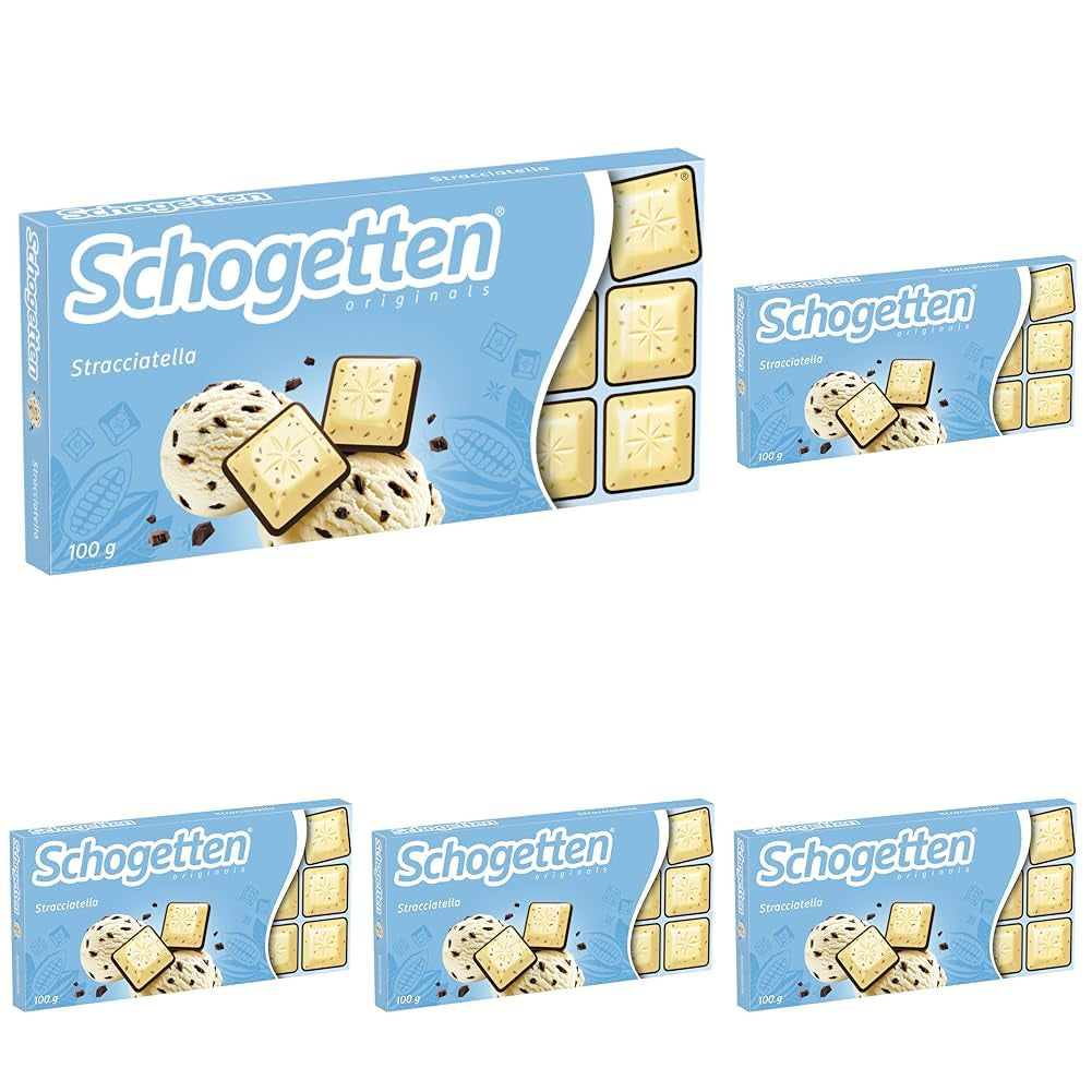 Batonik czekoladowy Schogetten Stracciatella 100g, pojedynczo porcjowany. Rozkosz. Kawałek po kawałku.