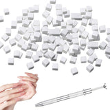 100 Stück Nail Art Schwamm Mit Metallgreifer, Gąbkowy aplikator w pędzelku, Sponge Nagel Pinsel, Maniküre Zubehör Für Nägel, Um Eine Varaudzen Von Gradient Nail Art Patterns Zu Ersetlen