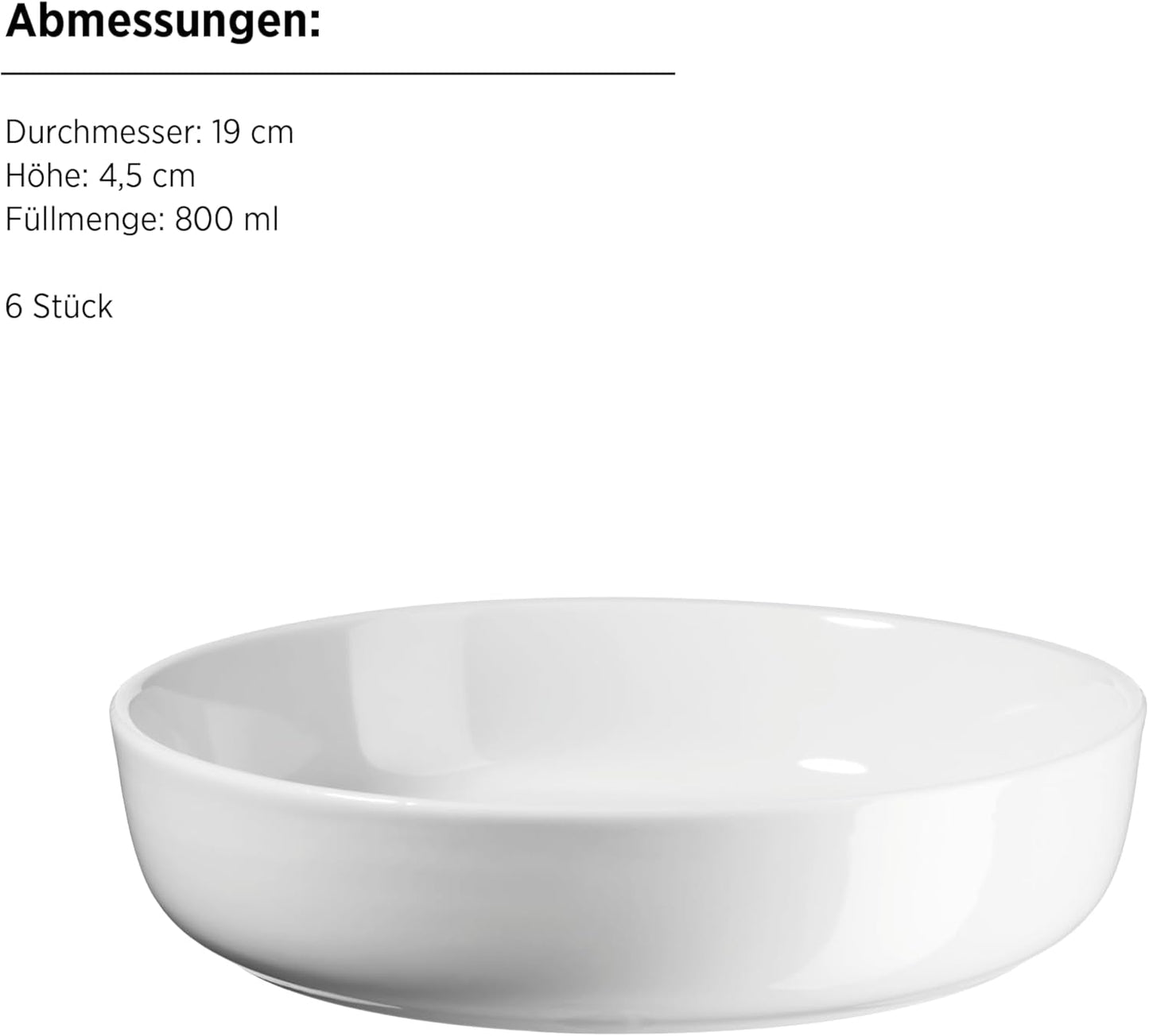 MĘSER, seria Navina, zestaw zastawy stołowej na 6 osób, biała porcelanowa zastawa stołowa, ponadczasowa, porcelana, biała