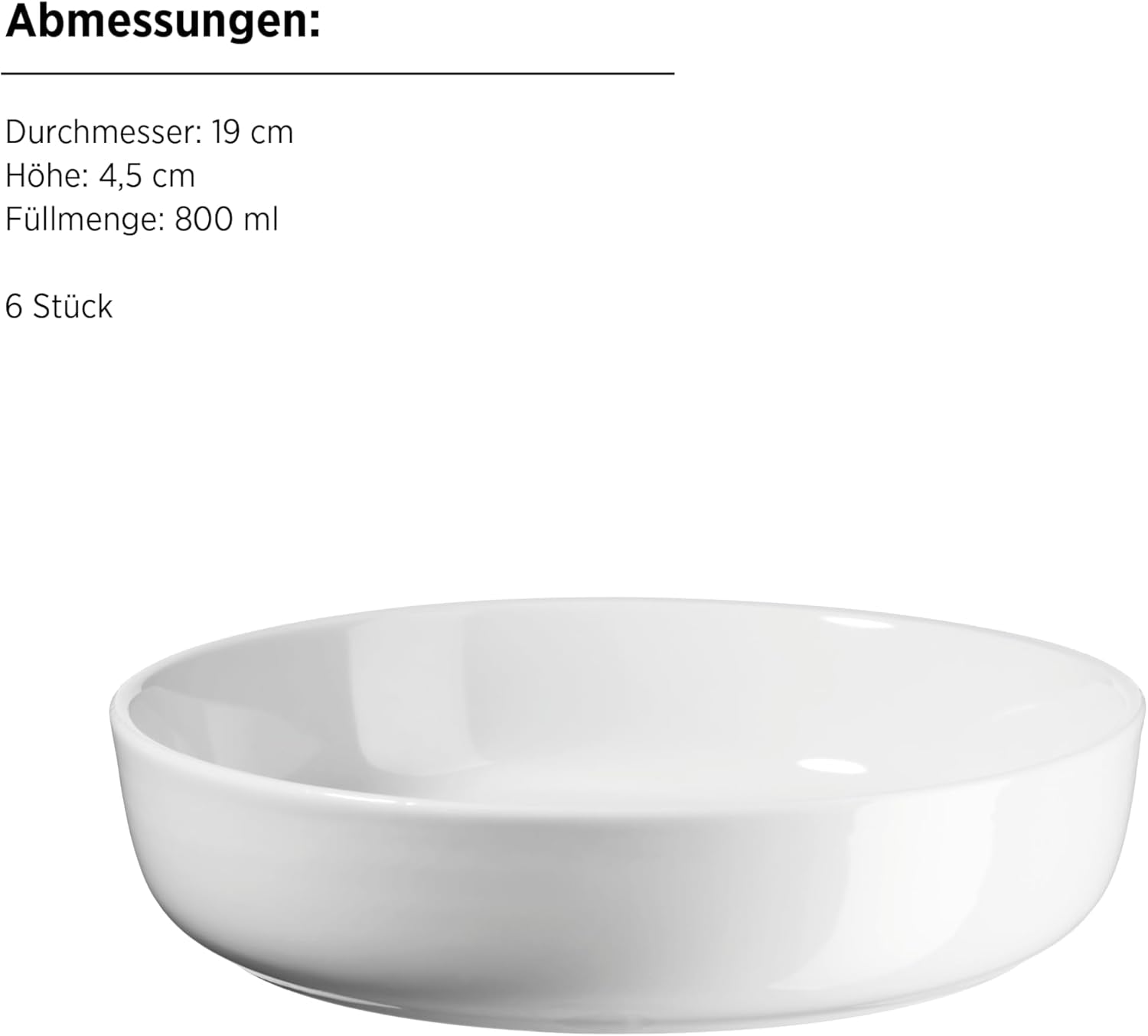 MĘSER, seria Navina, zestaw zastawy stołowej na 6 osób, biała porcelanowa zastawa stołowa, ponadczasowa, porcelana, biała