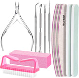 Zestaw do manicure FANDAMEI, Buffer Für Nägel, Nagelfeile 100/180, Nagelfeilen Für Gelnägel, Nagelhautschieber, Buffer Für Gelnägel, Feilen Für Gelnägel, Nagelzange, Zestaw Nagelfeilen, Zestaw do manicure i pedicure