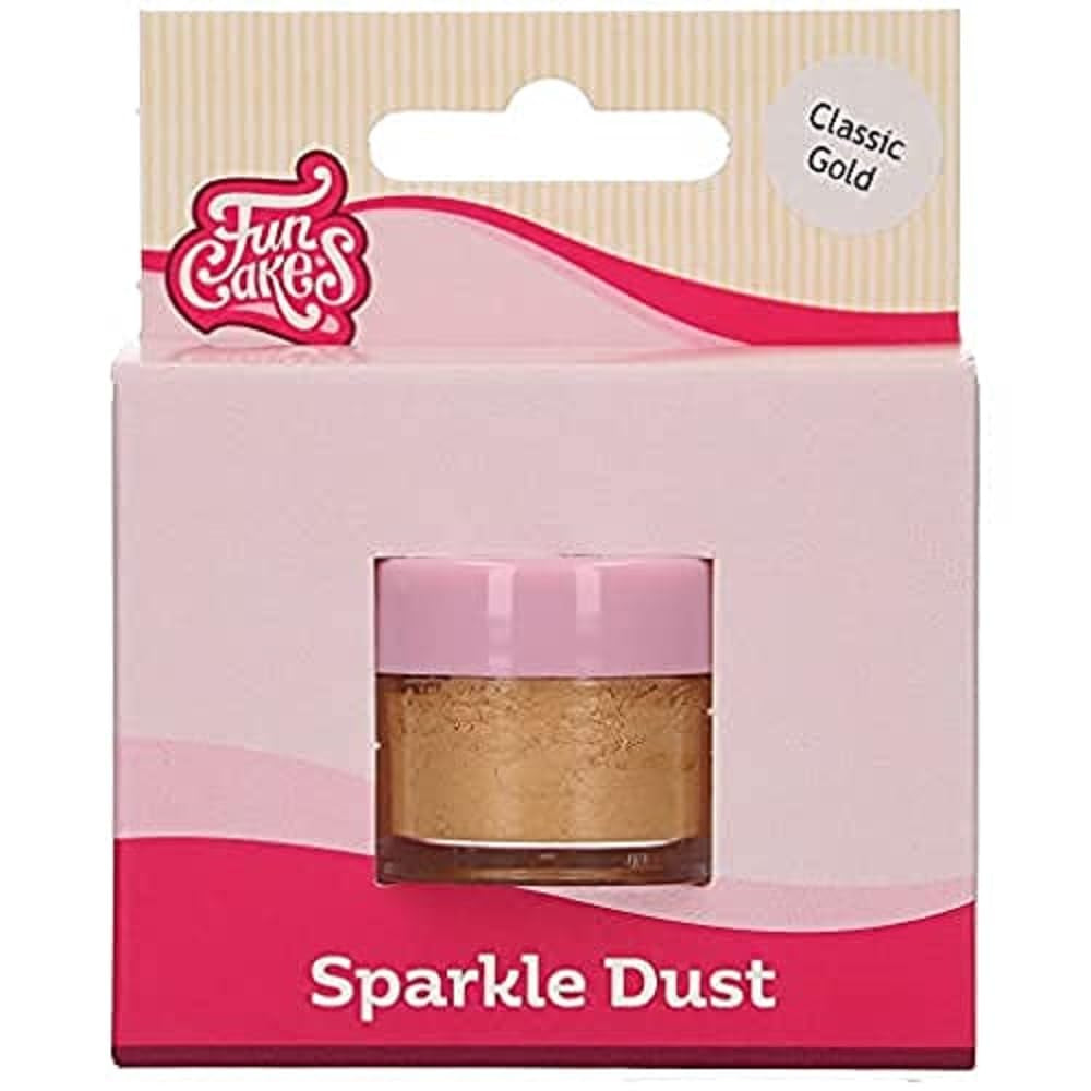 Funcakes Sparkle Dust Classic Gold: Brokatowy pył spożywczy do dekorowania ciast, z certyfikatem Halal