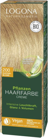 LOGONA Natural Cosmetics Roślinny krem koloryzujący do włosów 240 Nougat Brown, Naturalna farba do włosów brązowych z henną, krem koloryzujący do odcieni brązu, koloryzująca do włosów ciemnych, 150ml Farba do włosów Naty Shop Jasny brąz