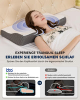 Poduszka IDEA, ergonomiczna poduszka ortopedyczna na ból szyi, poduszka z pianki memory do podkładów bocznych, pleców i brzucha, poduszka przeciw chrapaniu dla kobiet i mężczyzn (62 * 34,5 * 12/8 CM) Poduszki ortopedyczne na szyję Naty Shop