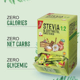 Stewia + Erytrytol 1:2 Süßstoff | 204 Torba Mit 2,5 G | 100% Natürlicher Zuckerersatz - 0 Kalorien - 0 Glykämischer Index - Keto Und Paleo - 0 Kohlenhydrat - Kein GVO - Castello od 1907-510 G Słodziki Naty Shop