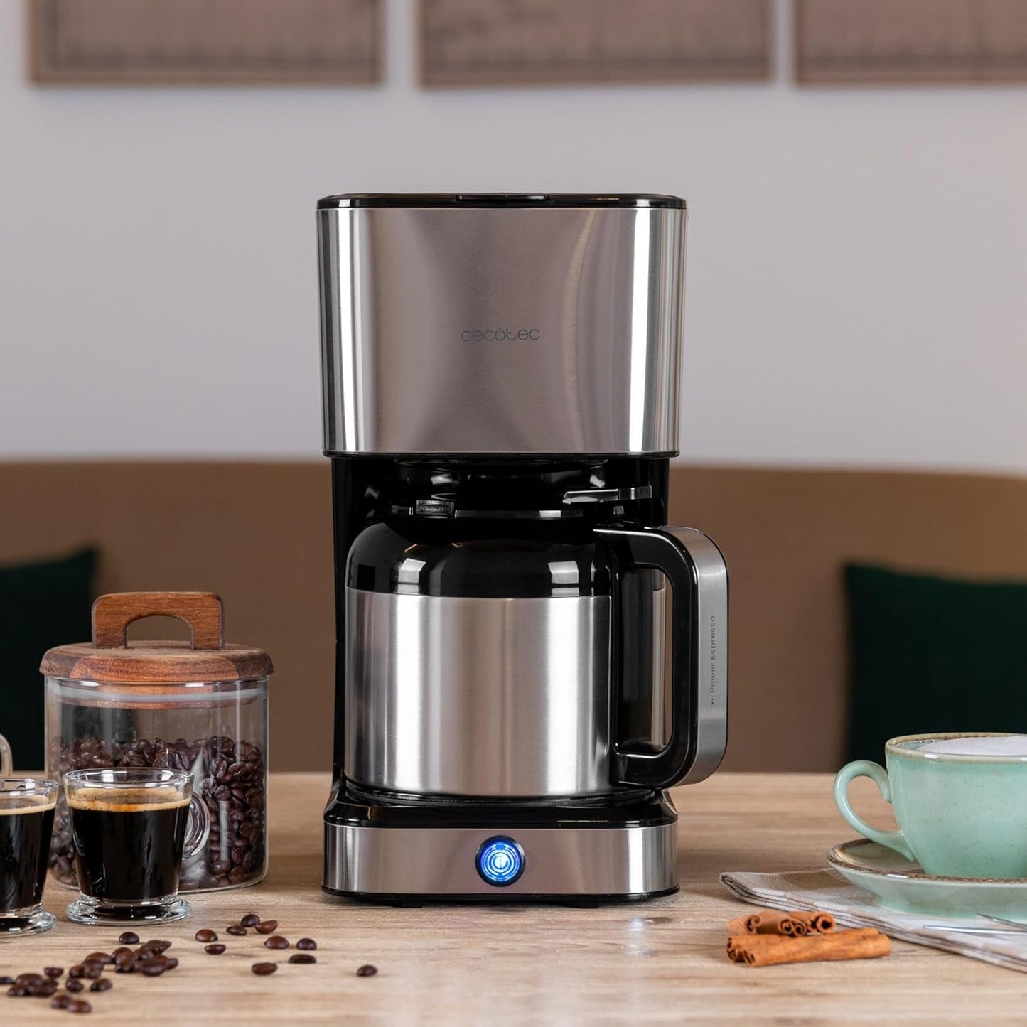 Ekspres kroplowy Cecotec Coffee 66 Drop & Thermo, 950 W, 1,2 L, 10 filiżanek, technologia ExtremeAroma, funkcja zapobiegająca kapaniu, wskaźnik poziomu wody, filtr główny wielokrotnego użytku, zabezpieczenie przed przegrzaniem