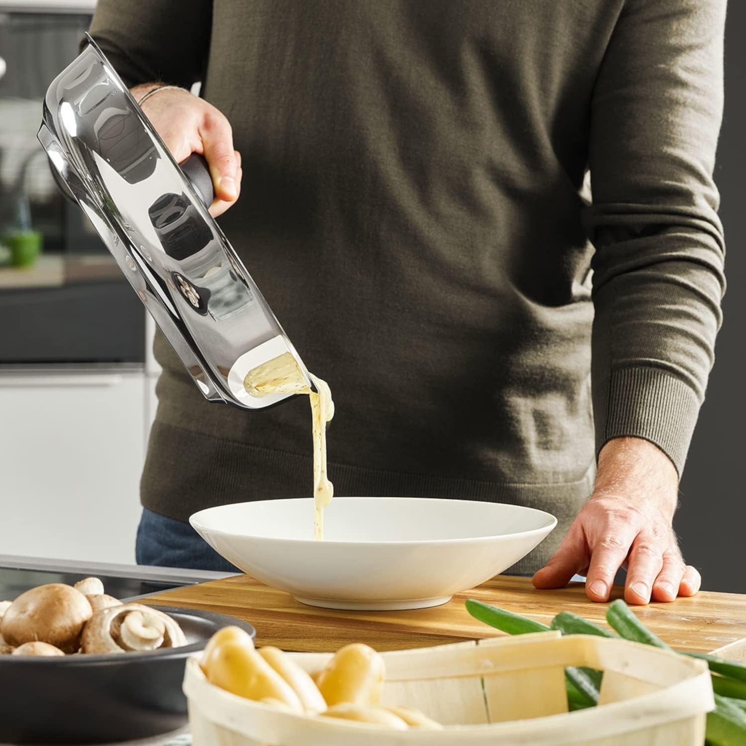 Fissler Adamant Premium patelnia ze stali nierdzewnej, nieprzywierająca, odporna na zarysowania - Garnki i Patelnie Indukcyjne Naty Shop