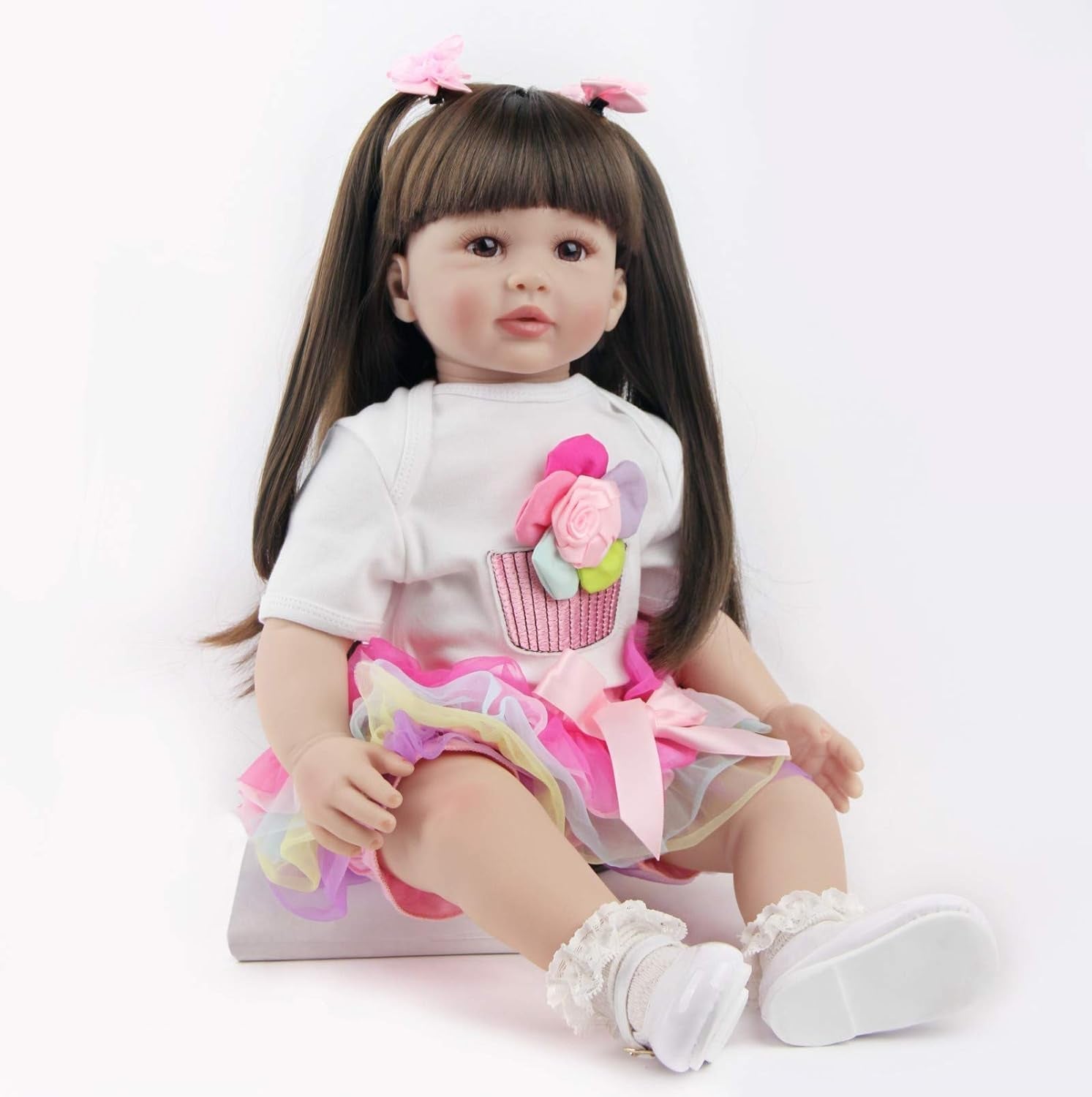 ZIYIUI 24-calowe lalki Reborn Baby, realistyczne lalki z miękkim ciałem, 60 cm ręcznie robione lalki Reborn Baby, prezenty świąteczne