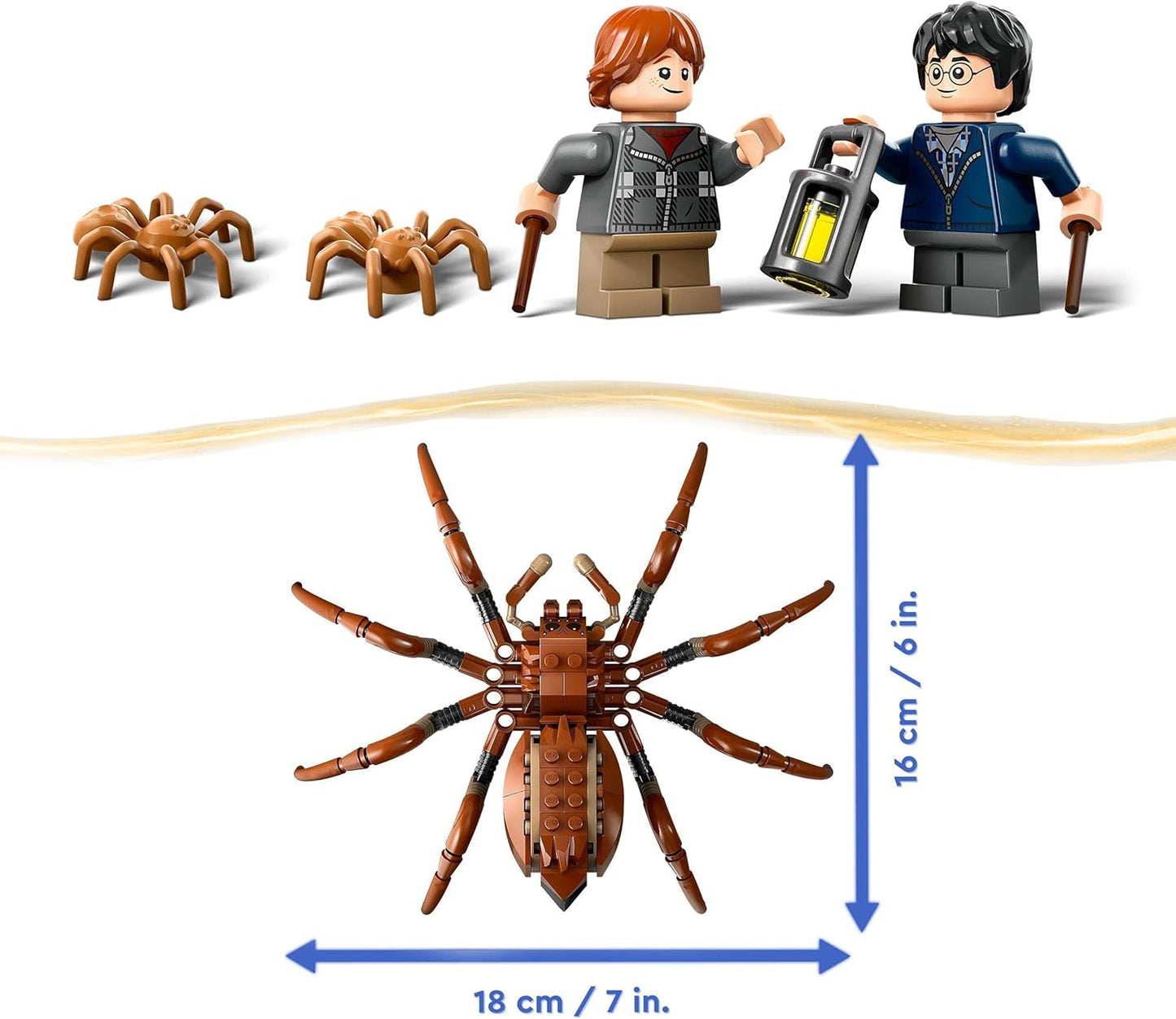 LEGO Harry Potter Aragog w Zakazanym Lesie, zestaw Spider Fantasy, mityczne stworzenie, 2 minifigurki, magiczny prezent dla chłopców, dziewcząt i fanów w wieku od 7 lat 76434 Zestawy do budowania Besuche den LEGO-Store