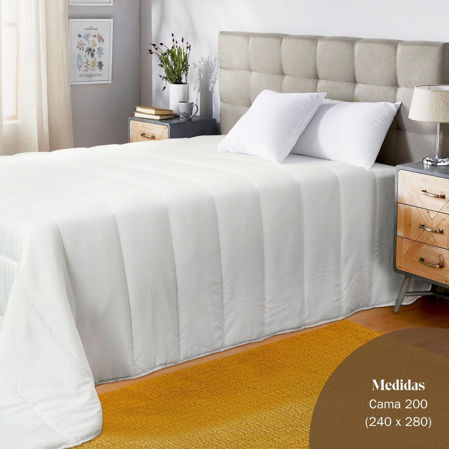 Pikolin Home - 400 G Kołdra przeciwroztoczowa, odpowiednia do pomieszczeń zimowych i niskich temperatur, łóżko 200-240 X 280 cm. Kołdry i kołdry Sklep Naty