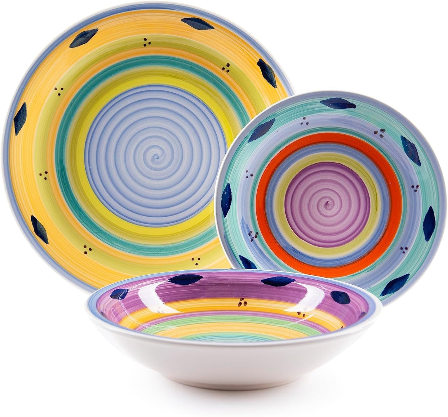 Zestaw zastawy stołowej Excelsa Esprit, ceramiczny, wielokolorowy, 18 sztuk