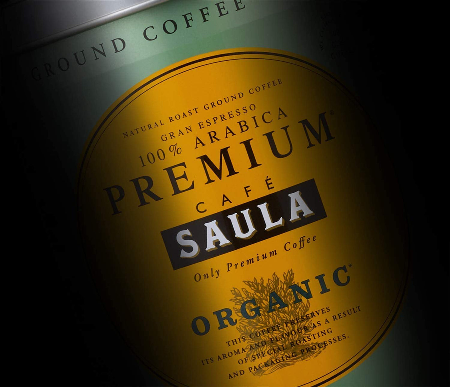 Kawa ziarnista Saula premium, opakowanie 2 pudełek x 500g. 100% organiczna arabika