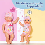 BABY Born Lena (Girl) - laleczka bobas 36 cm - 7 funkcji, w tym akcesoria i materacyk - Działa całkowicie bez baterii - Odpowiednia dla małych dzieci od 1 roku