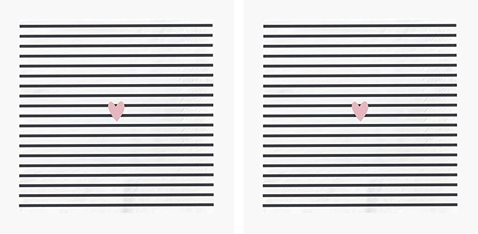 Serwetki Grafik Werkstatt z napisem 20 sztuk 25cm x 25cm czarno-białe serce (2 szt.)