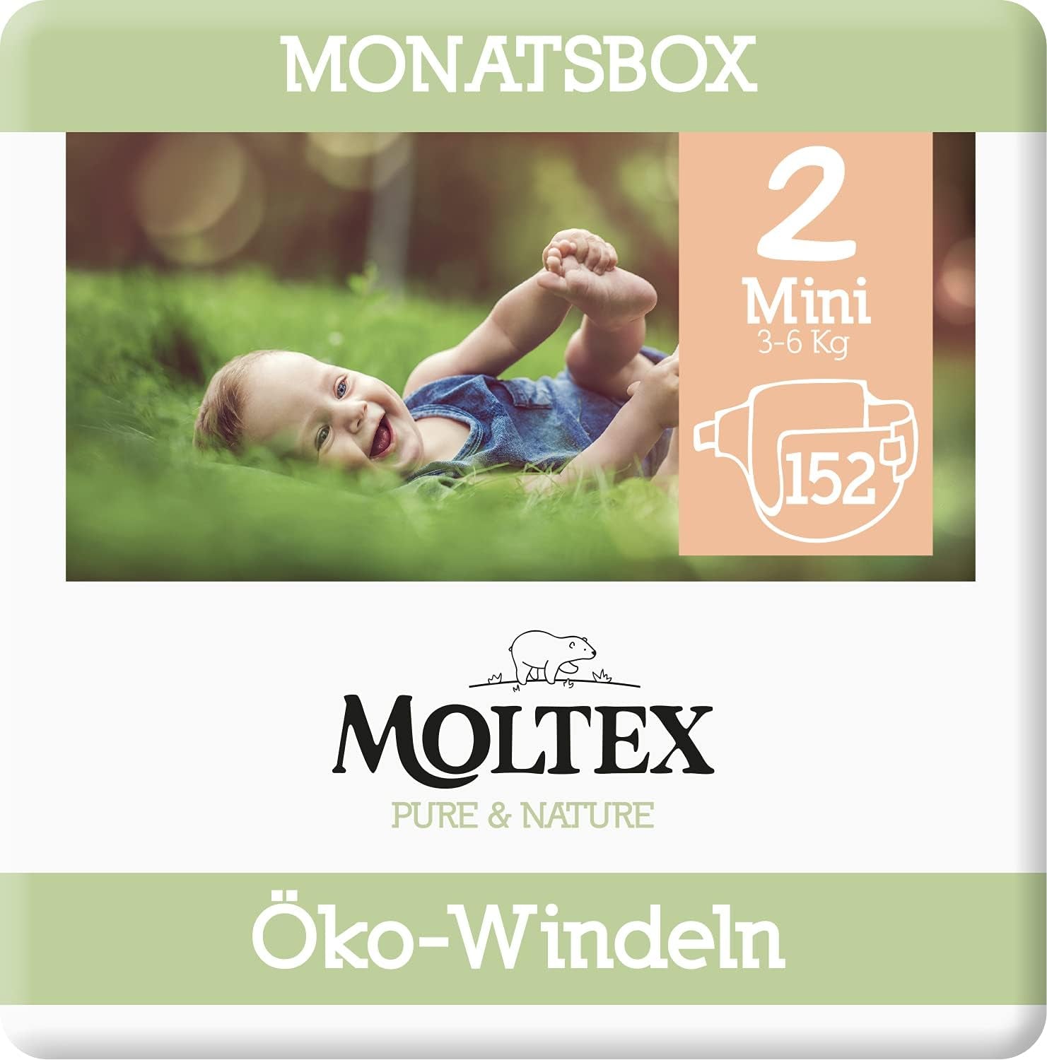 Organiczne pieluszki Pure & Nature Rozmiar 6 XL (17-28kg) Pudełko miesięczne 84 pieluszki organiczne