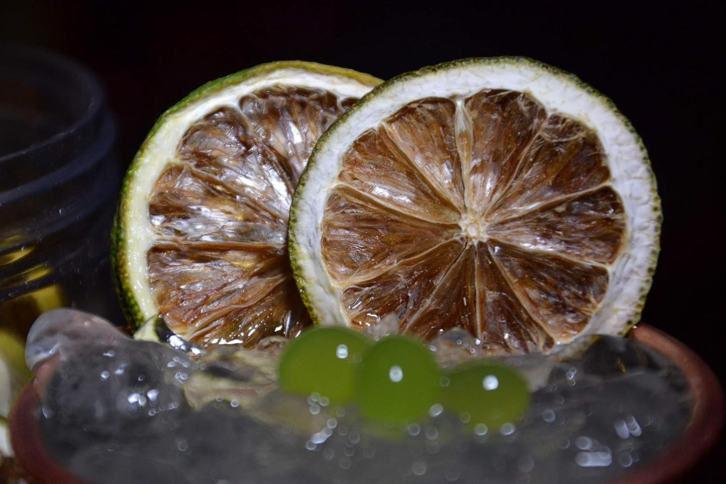 90g Limonka suszona do koktajli. Owoce suszone bez cukru do koktajli, dekoracji, grzanego wina, świąt Bożego Narodzenia, napojów, herbaty 100% naturalne suszone plasterki limonki Produkty suszone Naty Shop