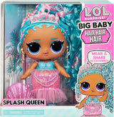 KUPA ŚMIECHU. Niespodzianka! Big Baby Hair Hair Hair – SPLASH QUEEN – 27,94 cm große Puppe mit 14 Überraschungen, Accessoires zum Teilen und echten Haaren – Für Kinder und Sammler ab 4 Jahren