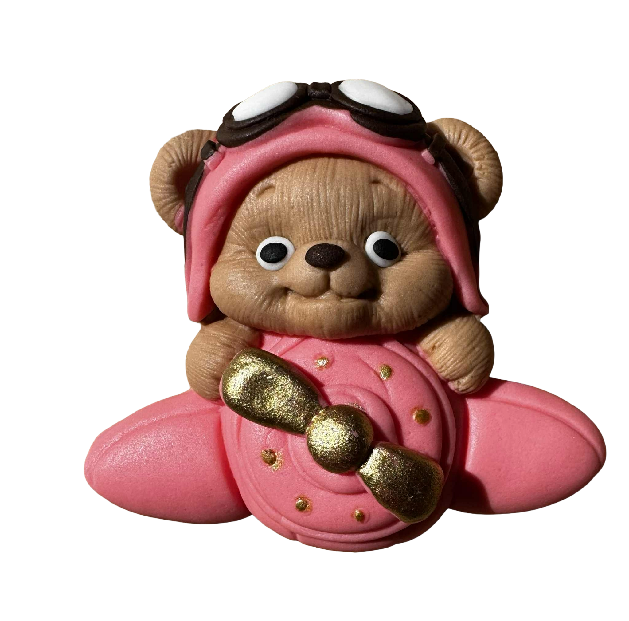 Dekoracja jadalna, Miś w samolocie. Dekoracje ze sklepu Sugar Paste Nati
