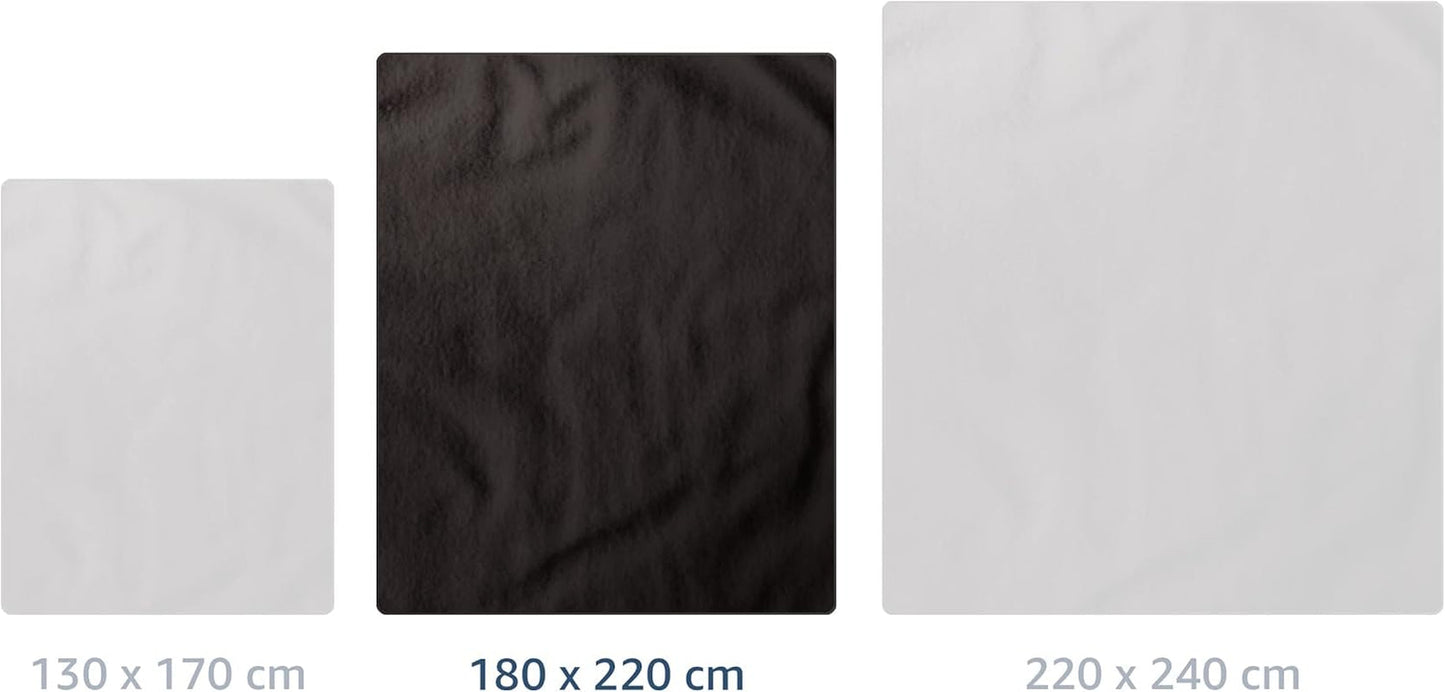 Amago - Wygodny koc o wyglądzie kaszmiru, 180 x 220 cm - Czarne łóżka i koce Besuche den GÃ¶zze-Store