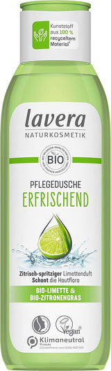 Lavera, Odświeżający żel pod prysznic z organiczną limonką, 250 ml Prysznic i kąpiel Naty Shop
