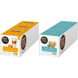 NESCAFÉ Dolce Gusto Latte Macchiato Vorratsbox 90 Kaffeekapseln & Flat White, 48 Kaffeekapseln, Arabica i Robusta Bohnen