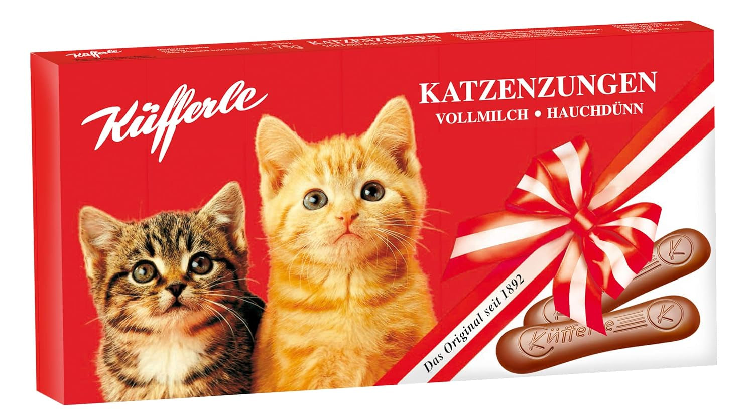 Küfferle kocie języki 10x75g opakowanie zbiorcze, czekolada mleczna, 10 sztuk