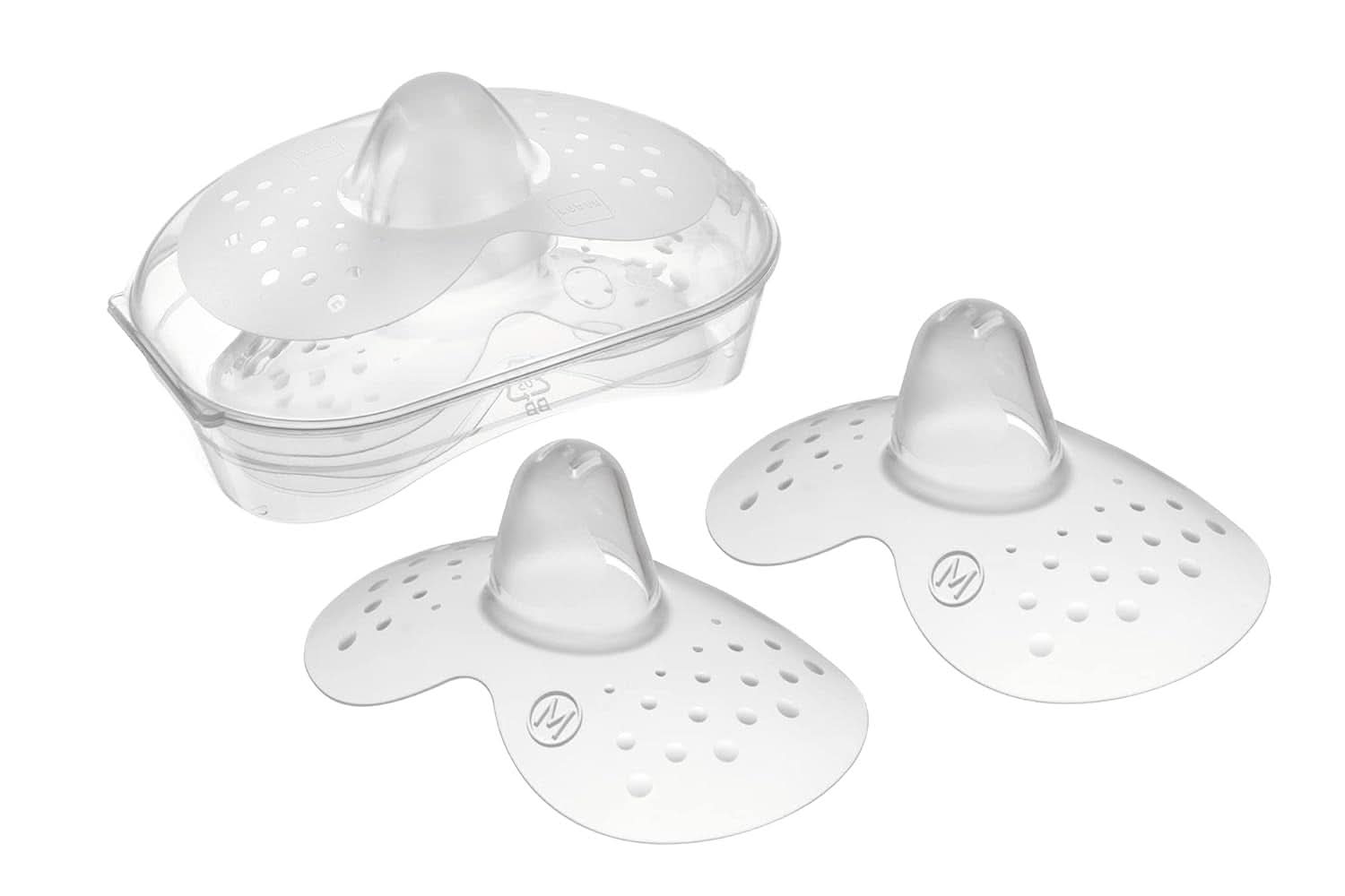 MAMA | Nakładki na piersi - Zestaw 2 silikonowych wkładek laktacyjnych (rozmiar L, 23 mm) Akcesoria Żywność i karmienie piersią Bebe Naty Shop 2 sztuki (1 opakowanie)