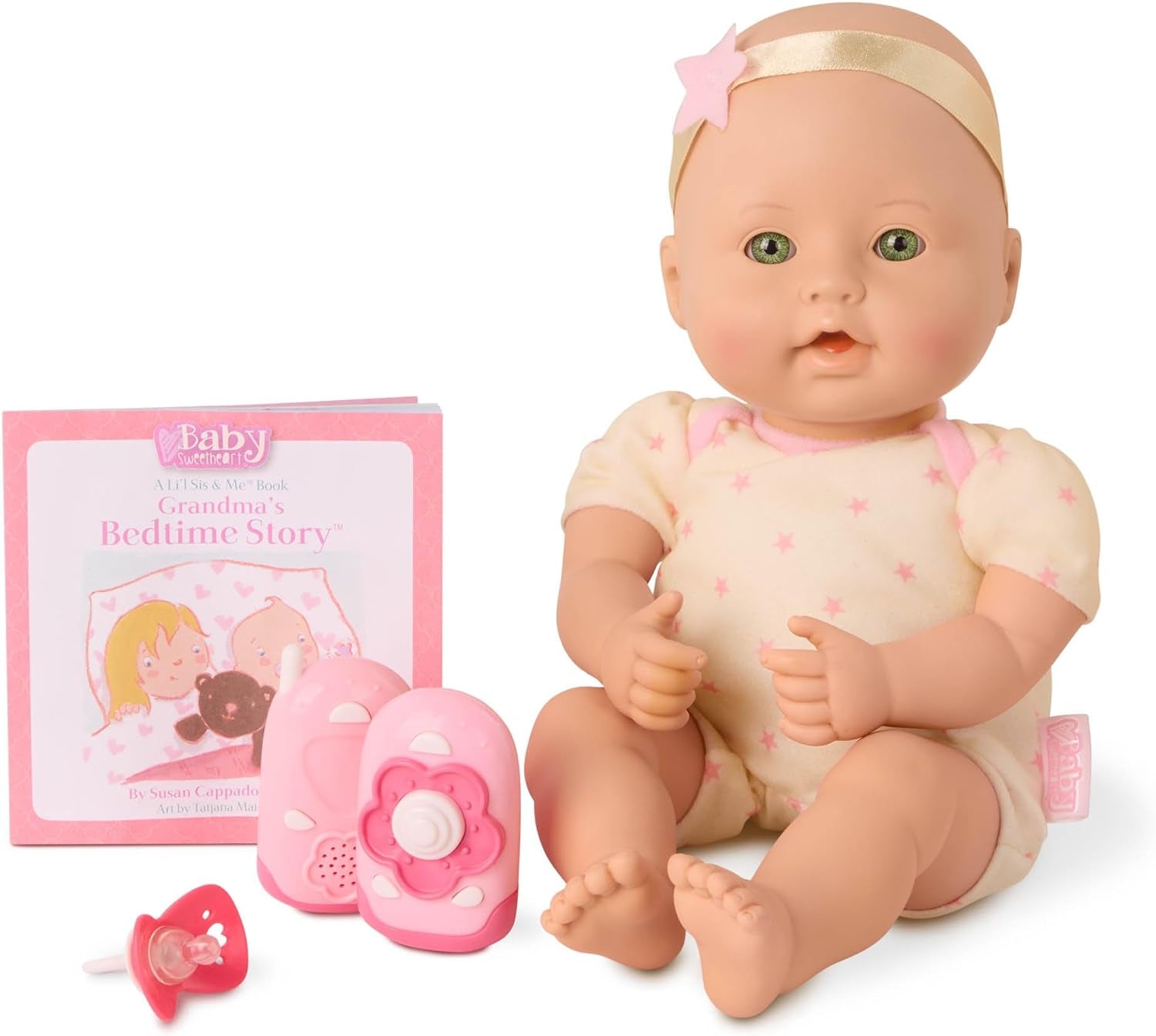 Lalka Baby Sweetheart - Pora na sen - 31 cm - Miękkie ciało - Akcesorium do smoczka - Zabawa w udawanie - Zabawka od 3 lat i więcej