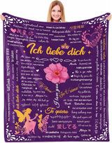 Prezenty dla mamy, prezent rocznicowy dla par, kobiety Besond, żony, siostry i matki, bezpieczeństwo idealne na Dzień Matki, Walentynki i Boże Narodzenie 50"X60" Łóżka i koce Yasrlvun Domyślny tytuł
