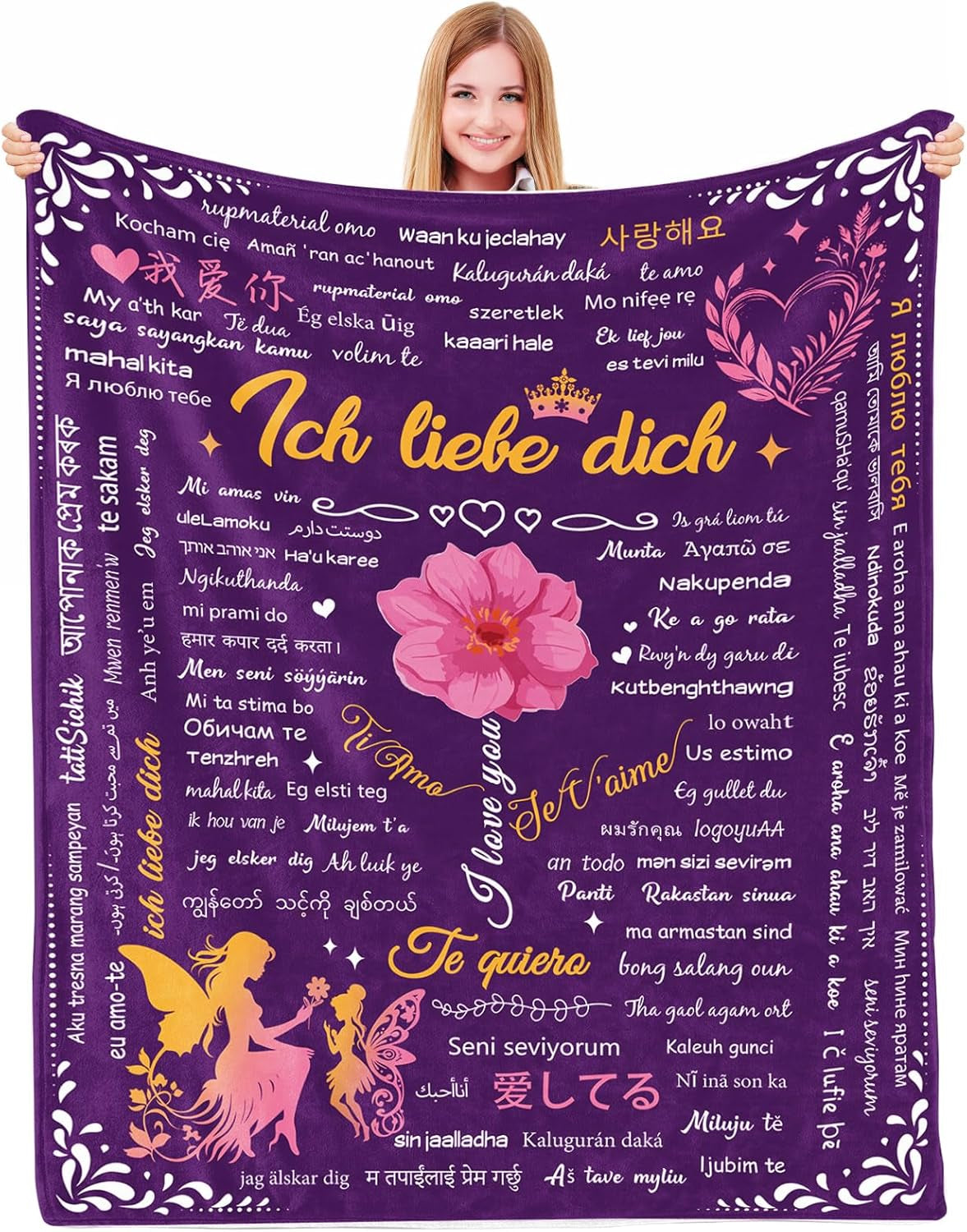 Prezenty dla mamy, prezent rocznicowy dla par, kobiety Besond, żony, siostry i matki, bezpieczeństwo idealne na Dzień Matki, Walentynki i Boże Narodzenie 50"X60" Łóżka i koce Yasrlvun Domyślny tytuł