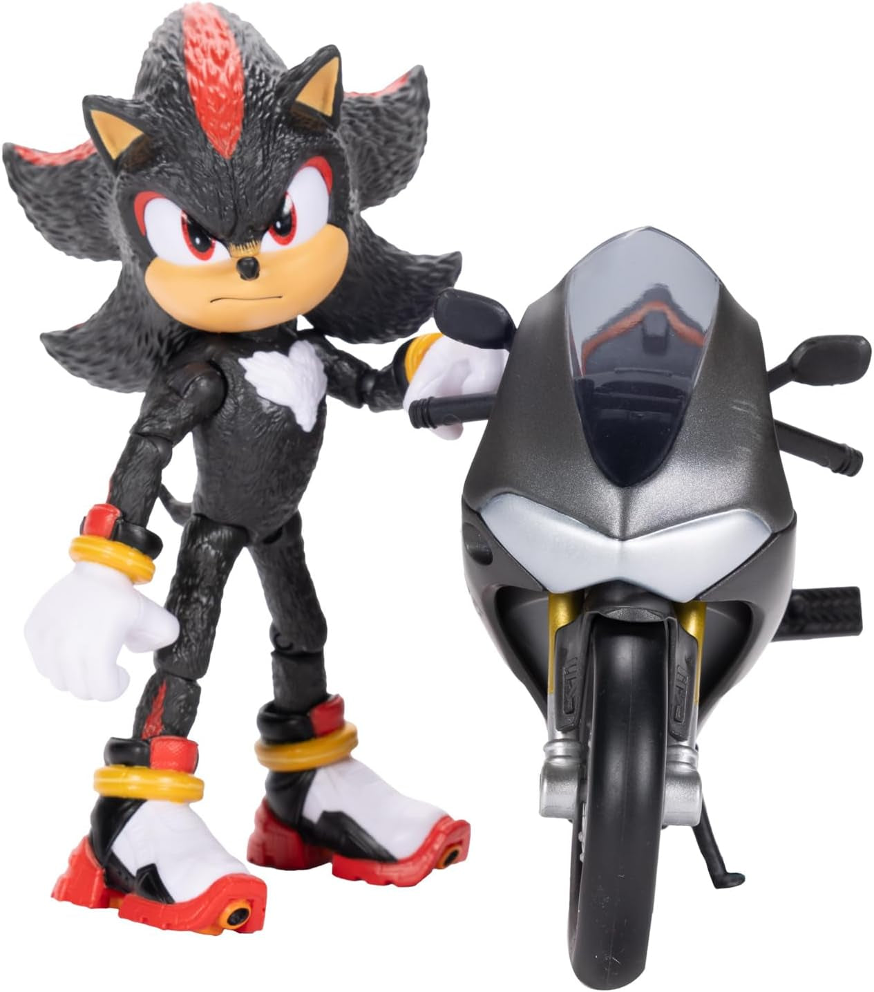 Figurka Sonic 3 The Movie Shadow, 15 cm, ruchoma, w tym Shadow Mobile firmy Jakks Pacific, akustyczna, czarna Figurki Naty Shop