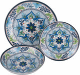 Serwis obiadowy porcelanowy 18 szt., 6 różnych kompletów talerzy, Andaluzja