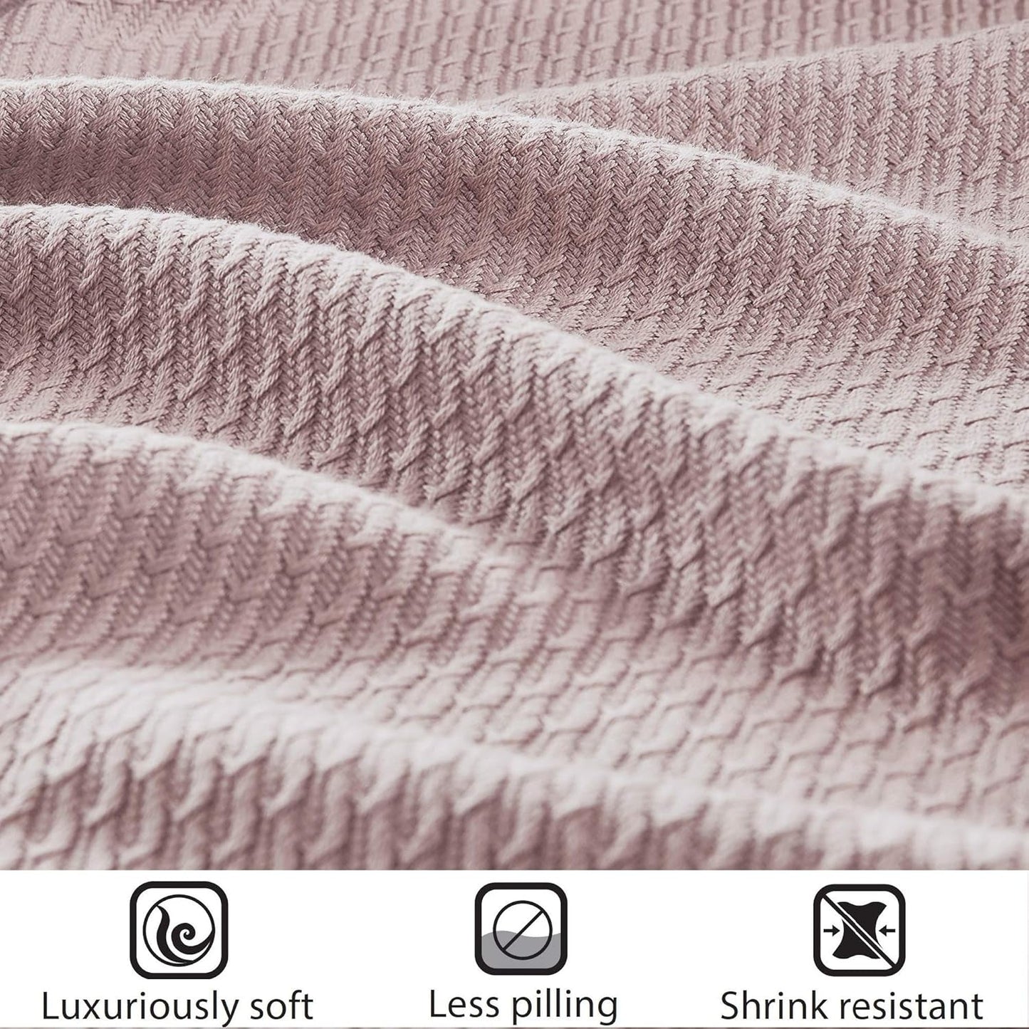 Madison Park 100% bawełna egipska, oddychający koc pocieszyciel Premium Knit Luksusowy sezon Lekki pokrowiec na rozkładaną sofę i kanapę Pełne/łóżko małżeńskie Rose Naty Shop Kołdry i kołdry