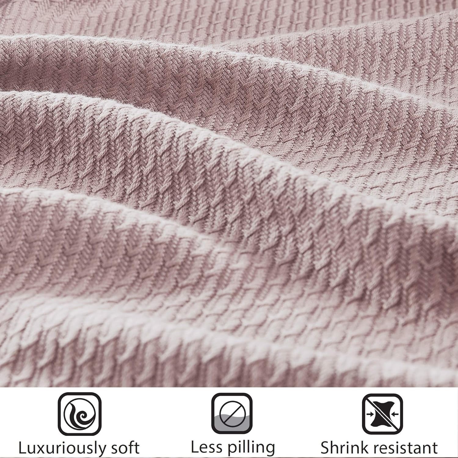 Madison Park 100% bawełna egipska, oddychający koc pocieszyciel Premium Knit Luksusowy sezon Lekki pokrowiec na rozkładaną sofę i kanapę Pełne/łóżko małżeńskie Rose Naty Shop Kołdry i kołdry